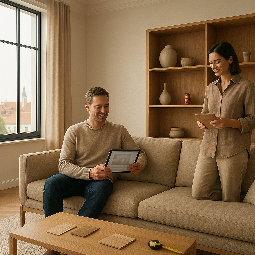 Современная гостиная с качественной мебелью